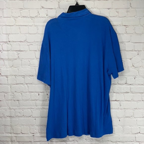 Original Penguin Blue Linen Heritage Slim Fit Polo - Picture 2 of 9